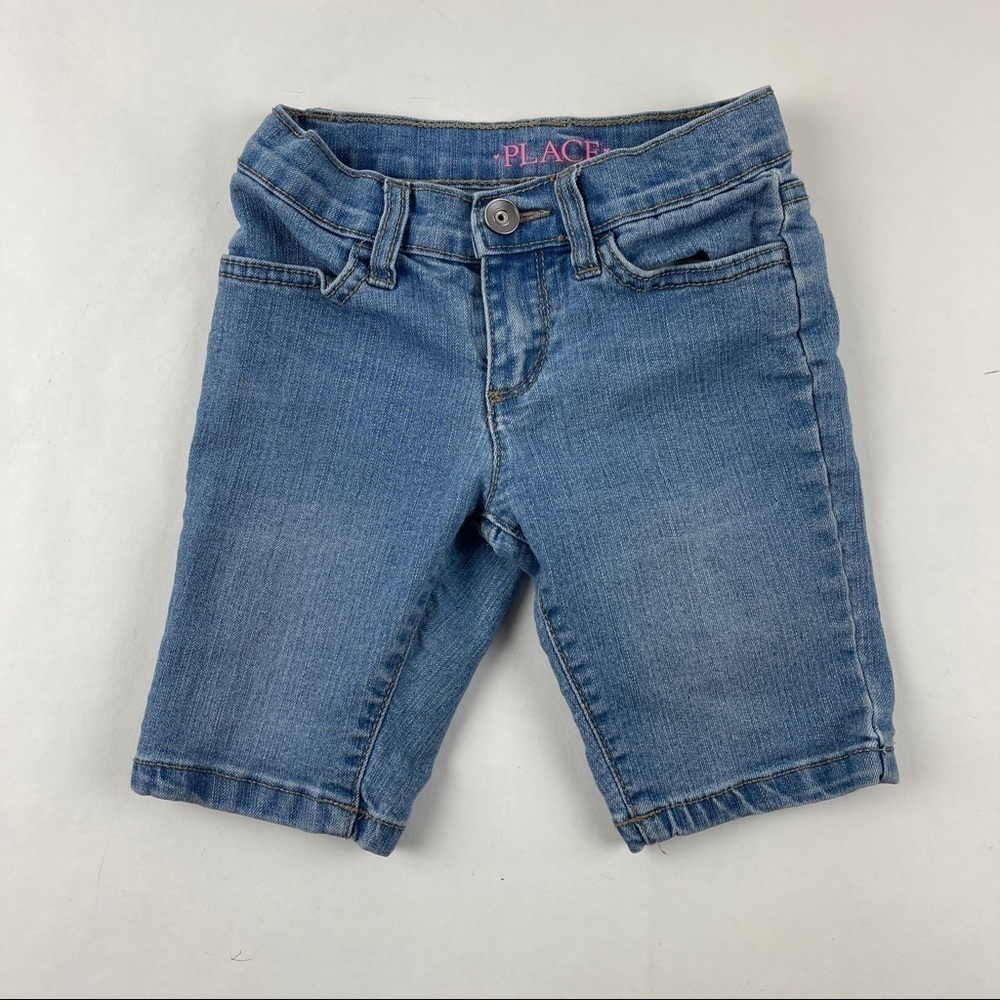 Childrens Place Shorts Girls Size 5 Blue Denim Pockets